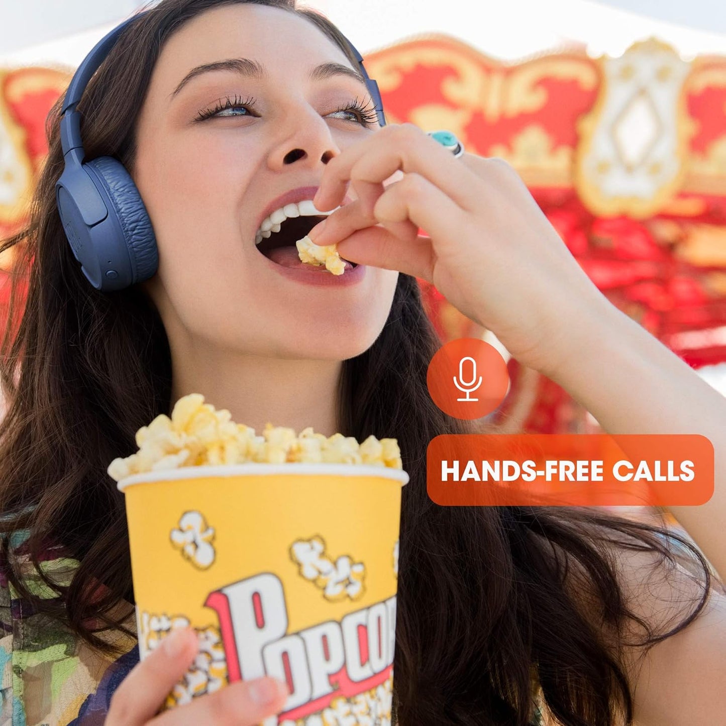 Tune 510BT - Bluetooth Headphones with up to 40 Hours Battery, Microphone for Call, Foldable and Comfortable, Android and Ios Compatible (Rose)